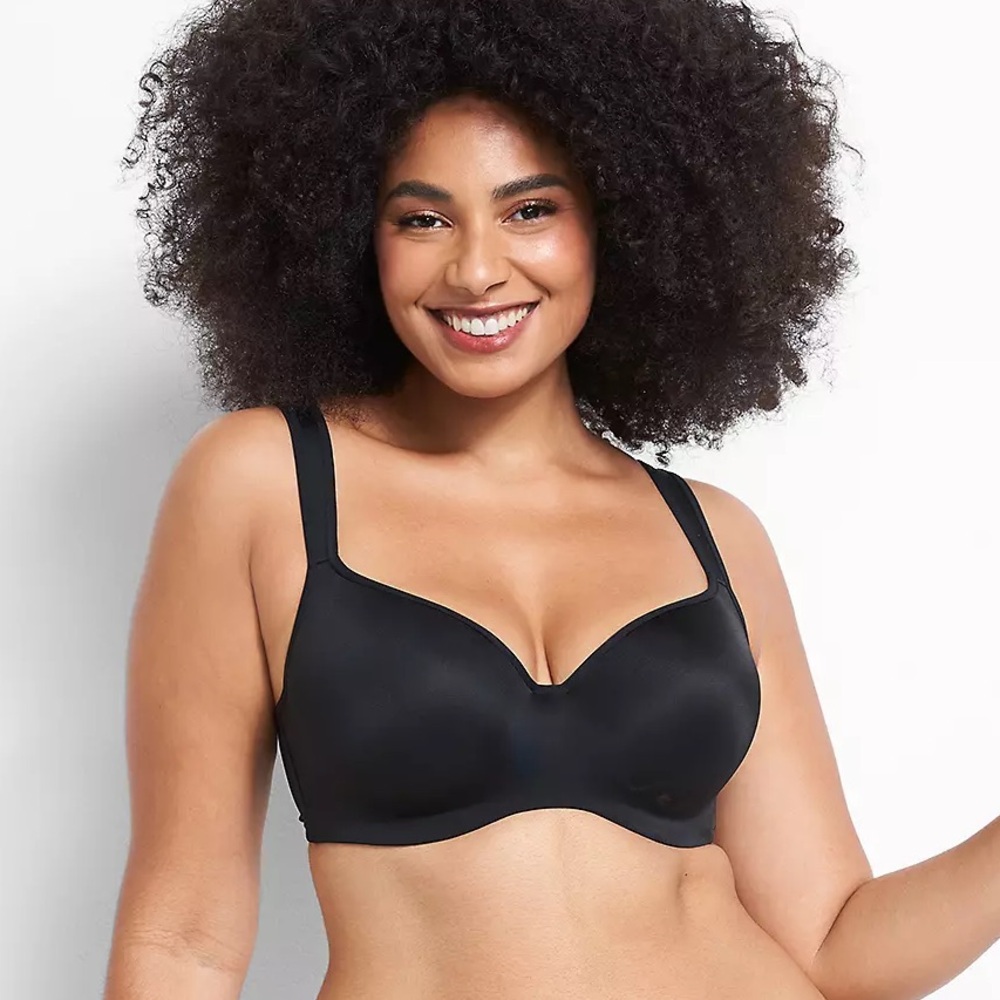 Cacique Lightly Lined Balconette Bra - Black 38H